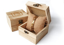Laden Sie das Bild in den Galerie-Viewer, Holzarmband SHINE, Zebrano/Gold